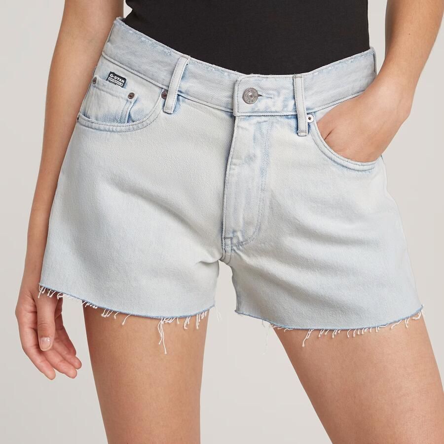 G-Star RAW True Short Raw Edge Lichtblauw Dames - Foto 3