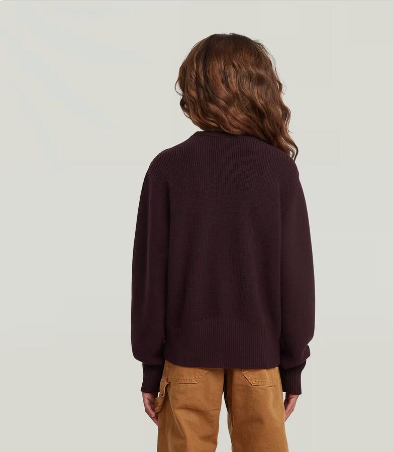 G-Star RAW Trui Cropped Crew voor meisjes Bruin meisjes - Foto 3
