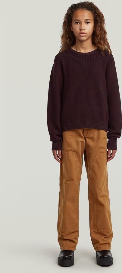 G-Star RAW Trui Cropped Crew voor meisjes Bruin meisjes - Foto 6