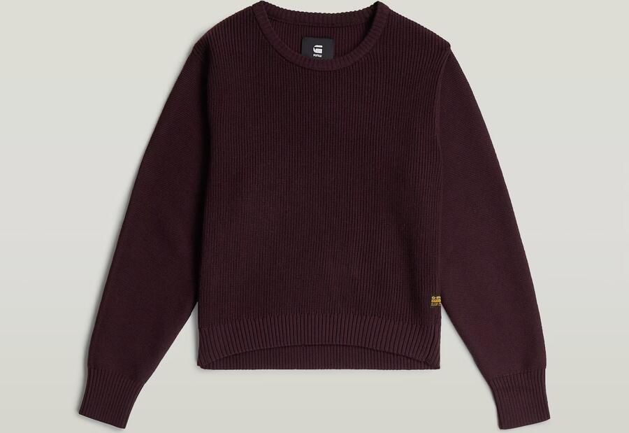 G-Star RAW Trui Cropped Crew voor meisjes Bruin meisjes - Foto 4