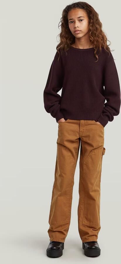 G-Star RAW Trui Cropped Crew voor meisjes Bruin meisjes - Foto 5