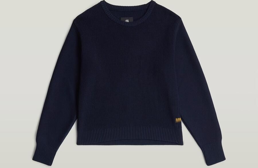 G-Star RAW Trui Cropped Crew voor meisjes Donkerblauw meisjes - Foto 4