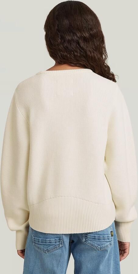 G-Star RAW Trui Cropped Crew voor meisjes Wit meisjes - Foto 4