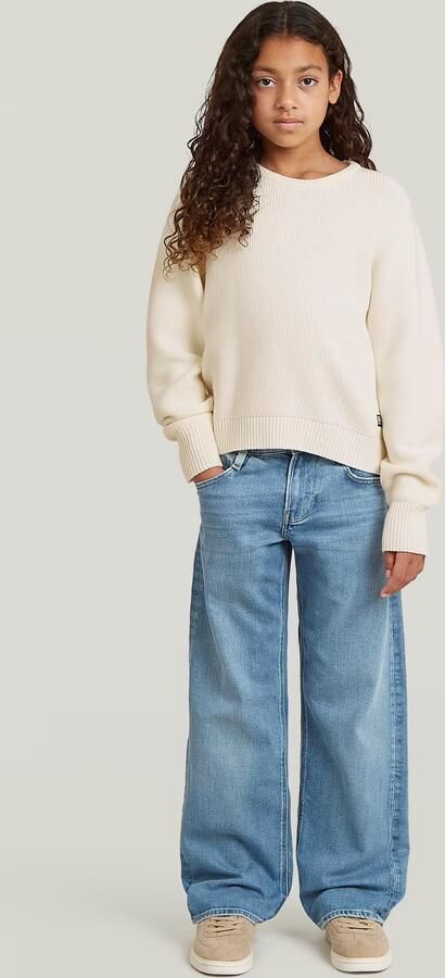 G-Star RAW Trui Cropped Crew voor meisjes Wit meisjes - Foto 5