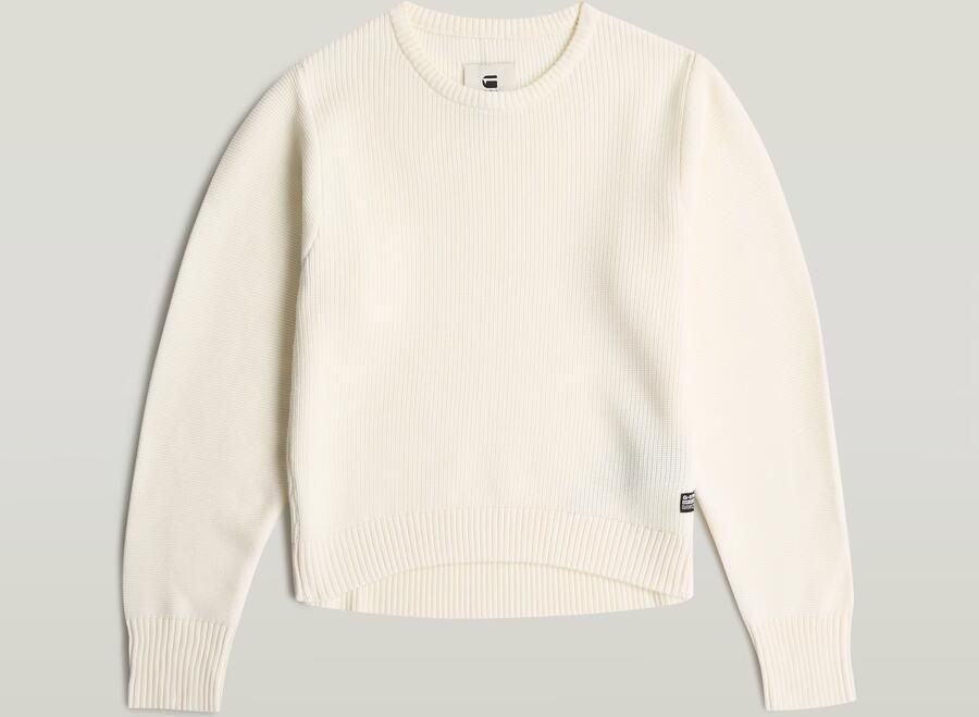 G-Star RAW Trui Cropped Crew voor meisjes Wit meisjes - Foto 3