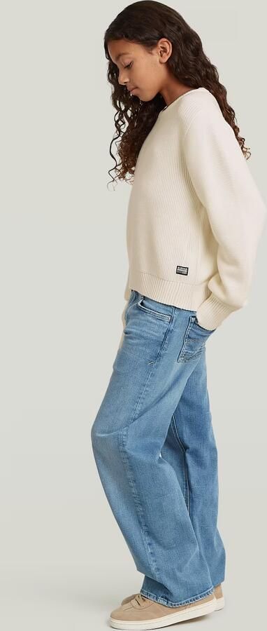G-Star RAW Trui Cropped Crew voor meisjes Wit meisjes - Foto 6