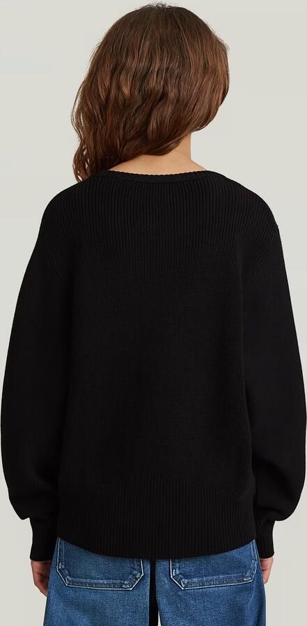 G-Star RAW Trui Cropped Crew voor meisjes Zwart meisjes - Foto 4