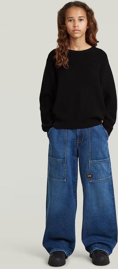 G-Star RAW Trui Cropped Crew voor meisjes Zwart meisjes - Foto 6