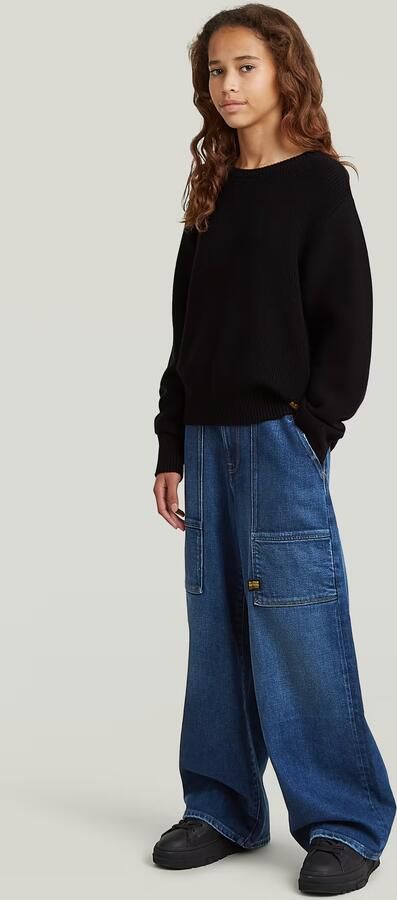 G-Star RAW Trui Cropped Crew voor meisjes Zwart meisjes - Foto 5