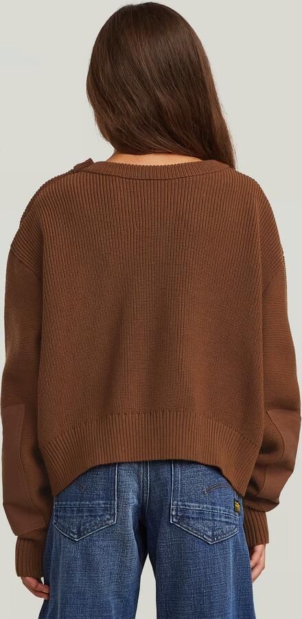 G-Star RAW Trui Fisherman Crop voor meisjes Bruin meisjes - Foto 8