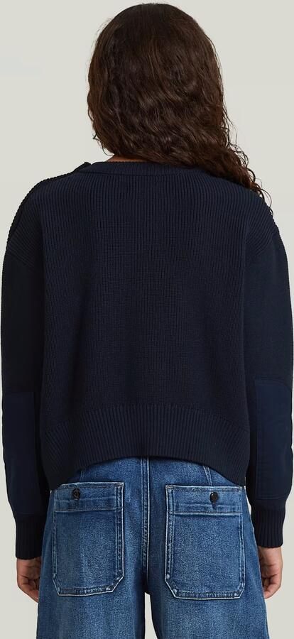 G-Star RAW Trui Fisherman Crop voor meisjes Donkerblauw meisjes - Foto 6