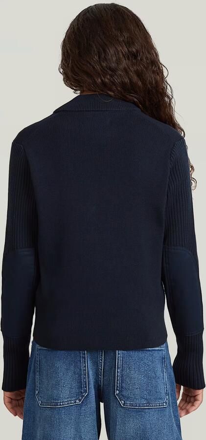 G-Star RAW Trui Hybrid Baseball Full Zip voor meisjes Donkerblauw meisjes - Foto 6