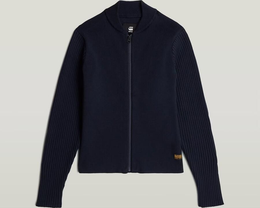 G-Star RAW Trui Hybrid Baseball Full Zip voor meisjes Donkerblauw meisjes - Foto 3
