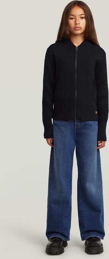 G-Star RAW Trui Hybrid Baseball Full Zip voor meisjes Zwart meisjes - Foto 5
