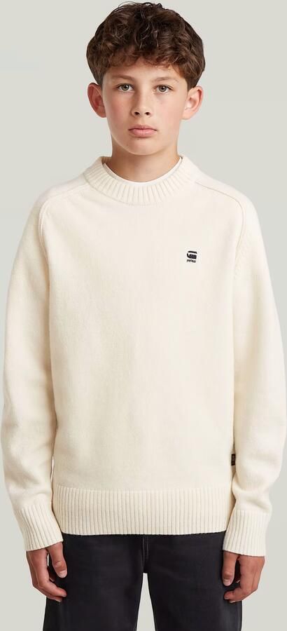 G-Star RAW Trui Rag Crew voor jongens Wit jongens