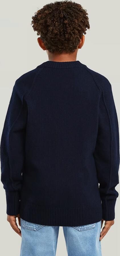 G-Star RAW Trui Rag V Neck voor jongens Donkerblauw jongens - Foto 5