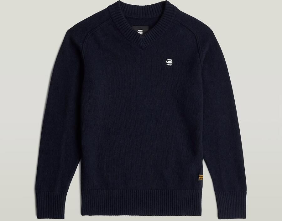 G-Star RAW Trui Rag V Neck voor jongens Donkerblauw jongens - Foto 3