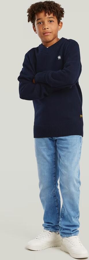 G-Star RAW Trui Rag V Neck voor jongens Donkerblauw jongens - Foto 6
