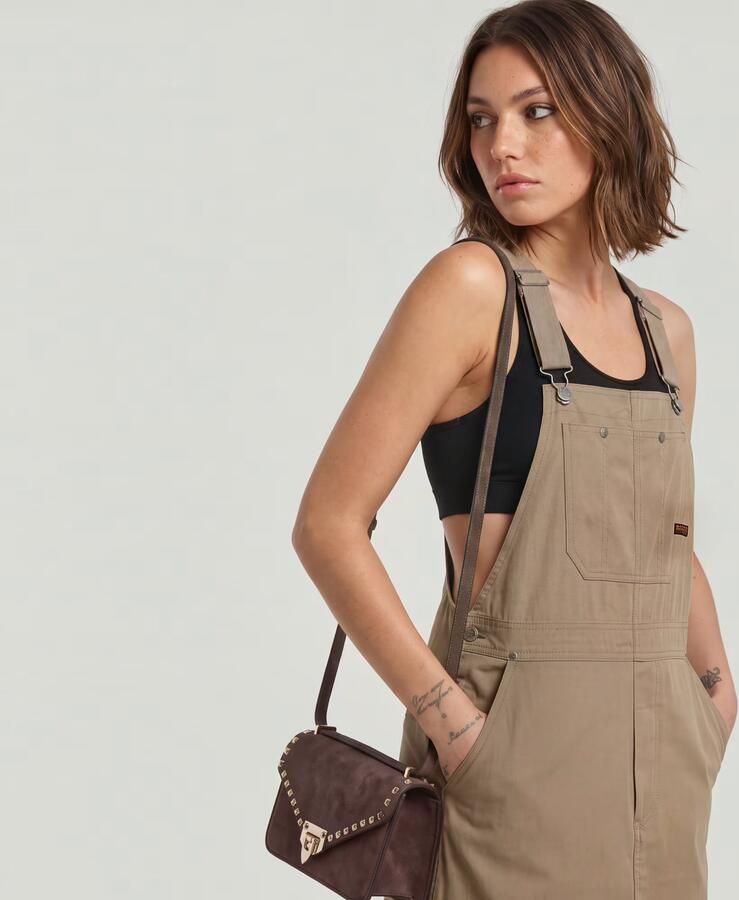 G-Star RAW Tuinbroek Jurk Beige Dames - Foto 6