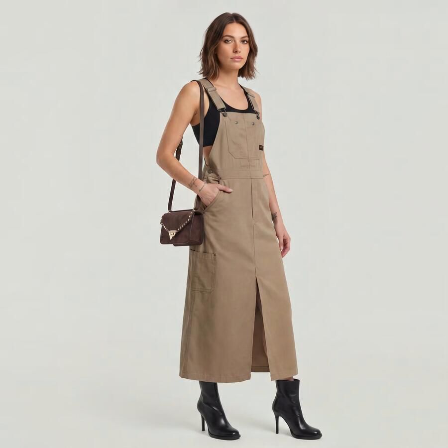 G-Star RAW Tuinbroek Jurk Beige Dames - Foto 4