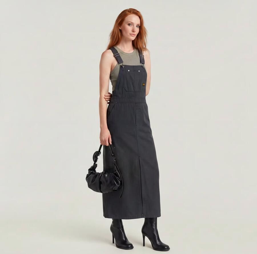 G-Star RAW Tuinbroek Jurk Grijs Dames - Foto 4