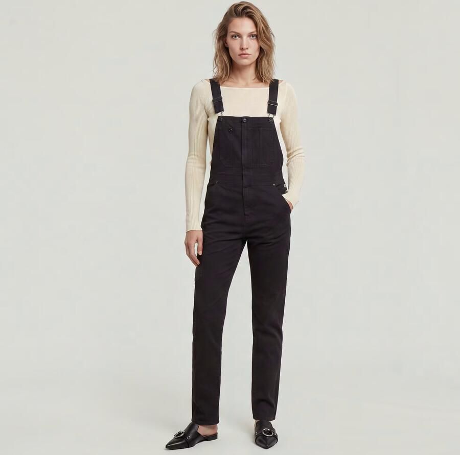G-Star RAW Tuinbroek Slim Zwart Dames - Foto 4