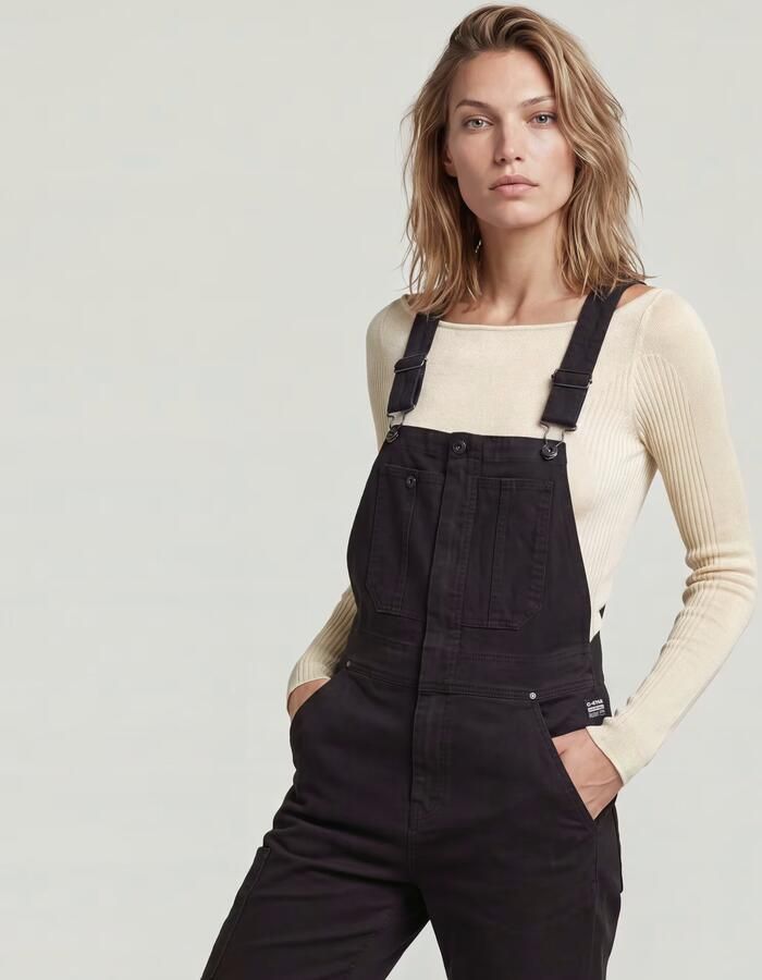 G-Star RAW Tuinbroek Slim Zwart Dames - Foto 6