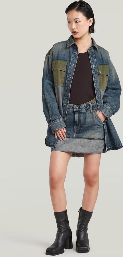 G-Star RAW Turn-up Panel Minirok Meerkleurig Dames - Foto 6