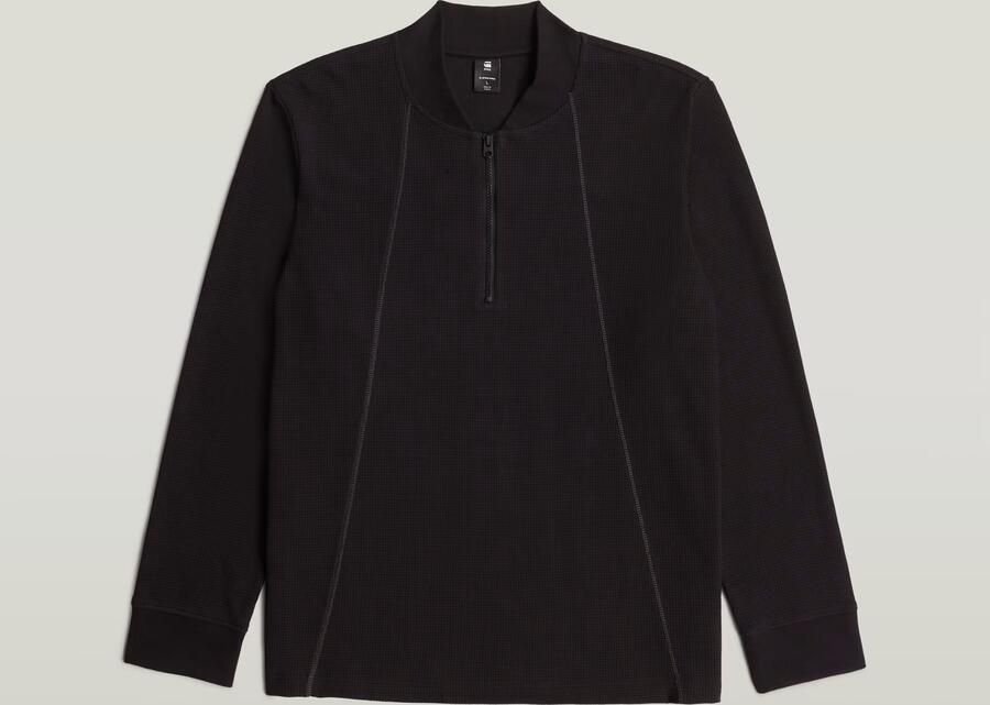 G-Star RAW Tweeter A-Line Half Zip T-shirt Zwart Heren - Foto 4