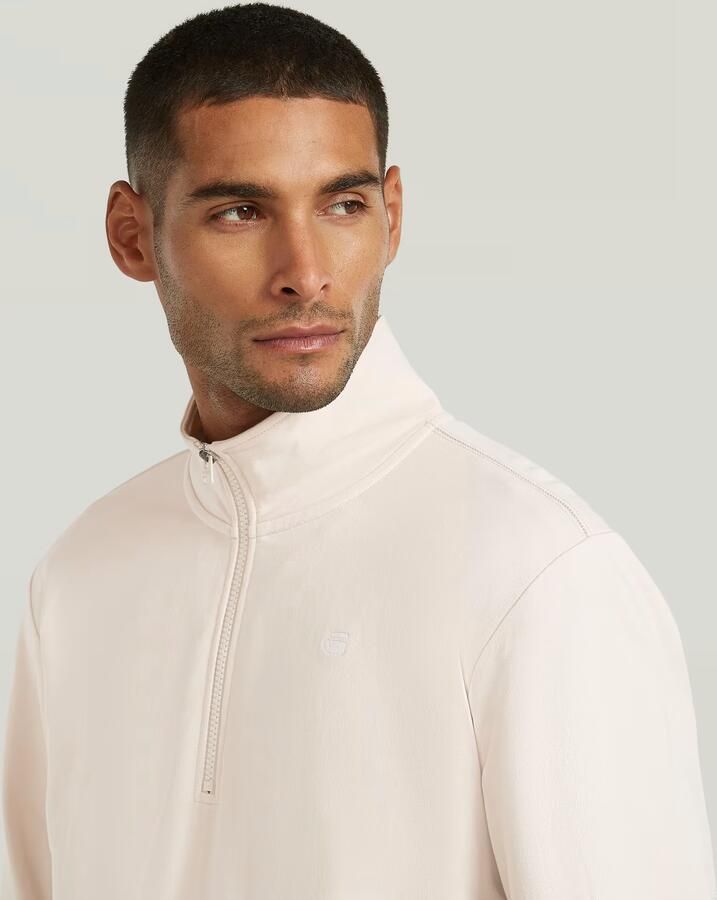 G-Star RAW Tweeter Half Zip Longsleeve Wit Heren - Foto 3