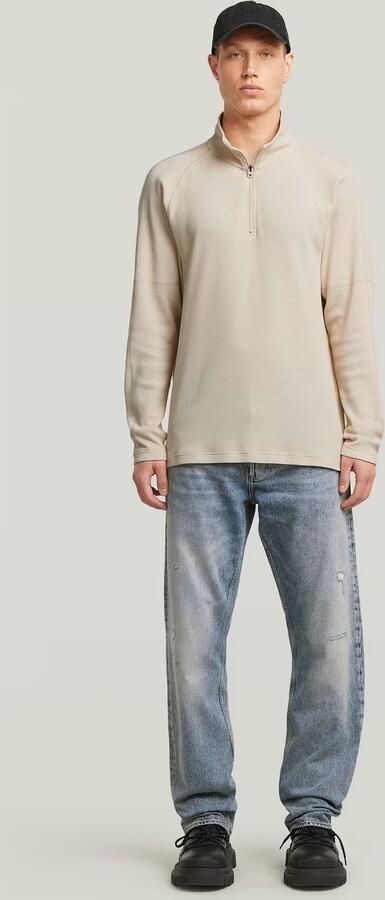 G-Star RAW Tweeter Half Zip T-Shirt Wit Heren - Foto 7
