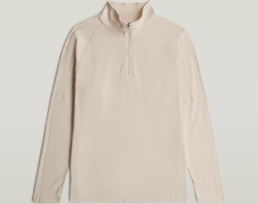 G-Star RAW Tweeter Half Zip T-Shirt Wit Heren - Foto 4