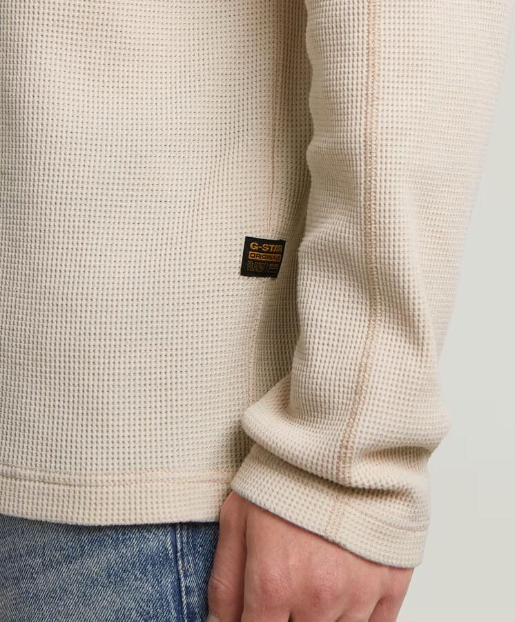G-Star RAW Tweeter Half Zip T-Shirt Wit Heren - Foto 3