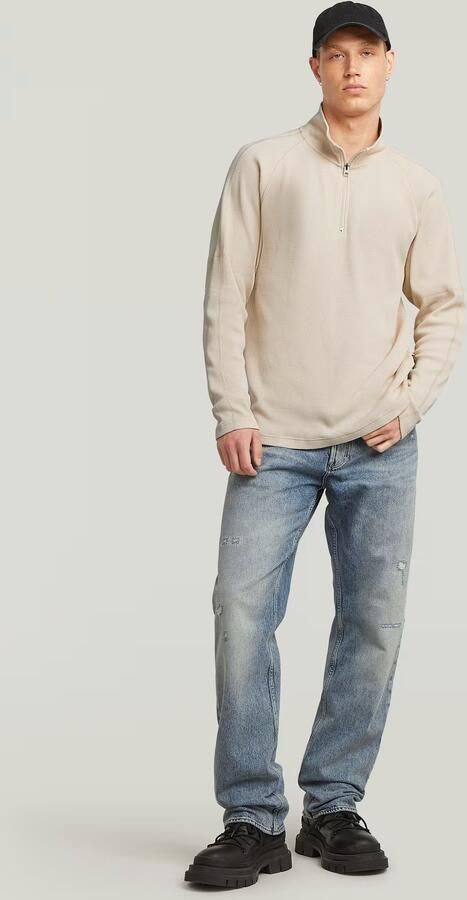 G-Star RAW Tweeter Half Zip T-Shirt Wit Heren - Foto 5