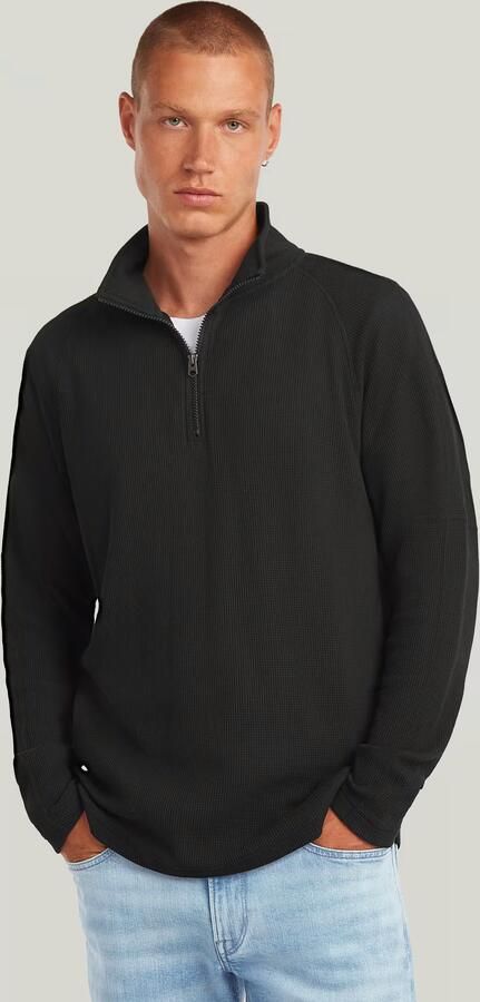 G-Star RAW Tweeter Half Zip T-Shirt Zwart Heren - Foto 5