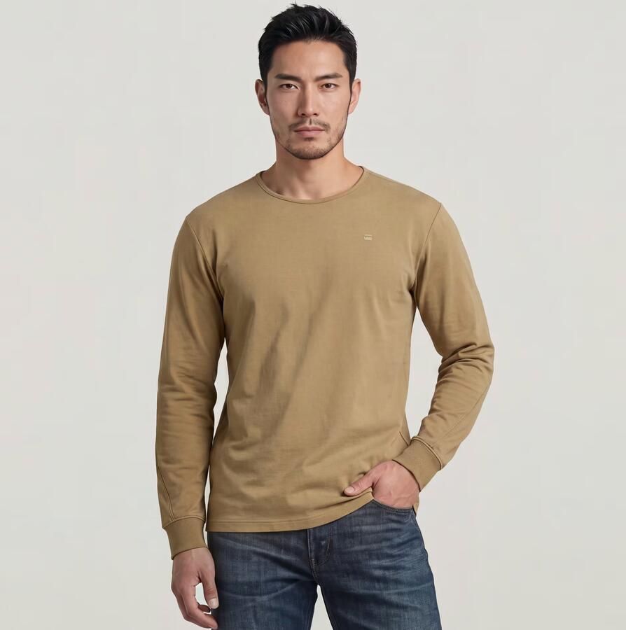 G-Star RAW Tweeter Longsleeve T-Shirt Beige Heren - Foto 3
