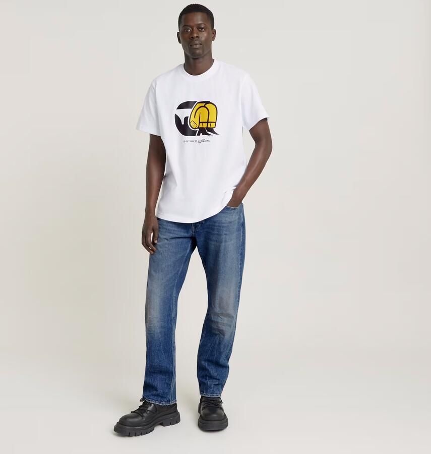 G-Star RAW Unisex Jeans Cartoon Loose T-Shirt Wit Heren - Foto 6