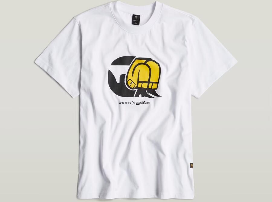 G-Star RAW Unisex Jeans Cartoon Loose T-Shirt Wit Heren - Foto 7