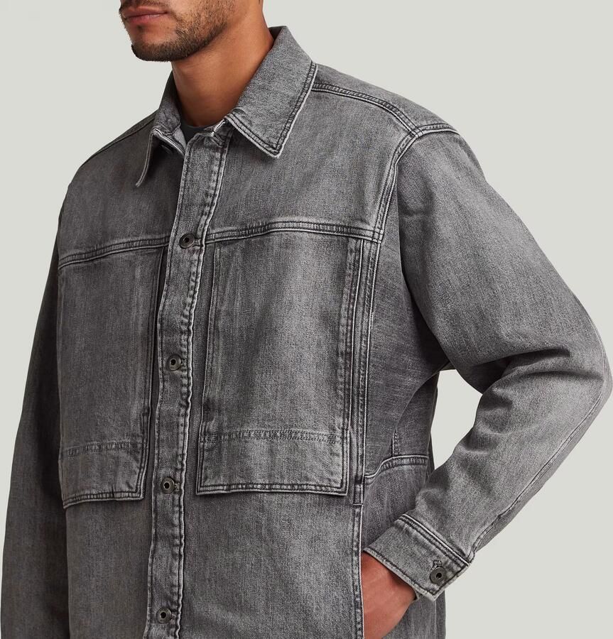 G-Star RAW Unisex US Navy Shanorak Grijs Heren - Foto 3