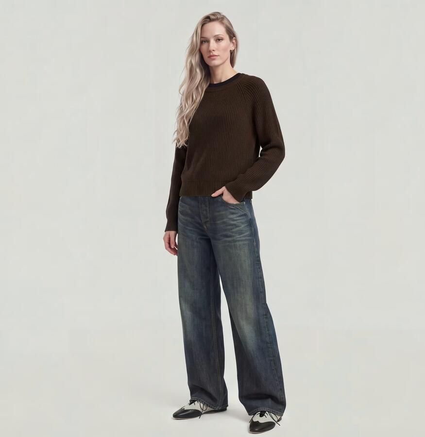 G-Star RAW Unit Crew Gebreide Trui Bruin Dames - Foto 4