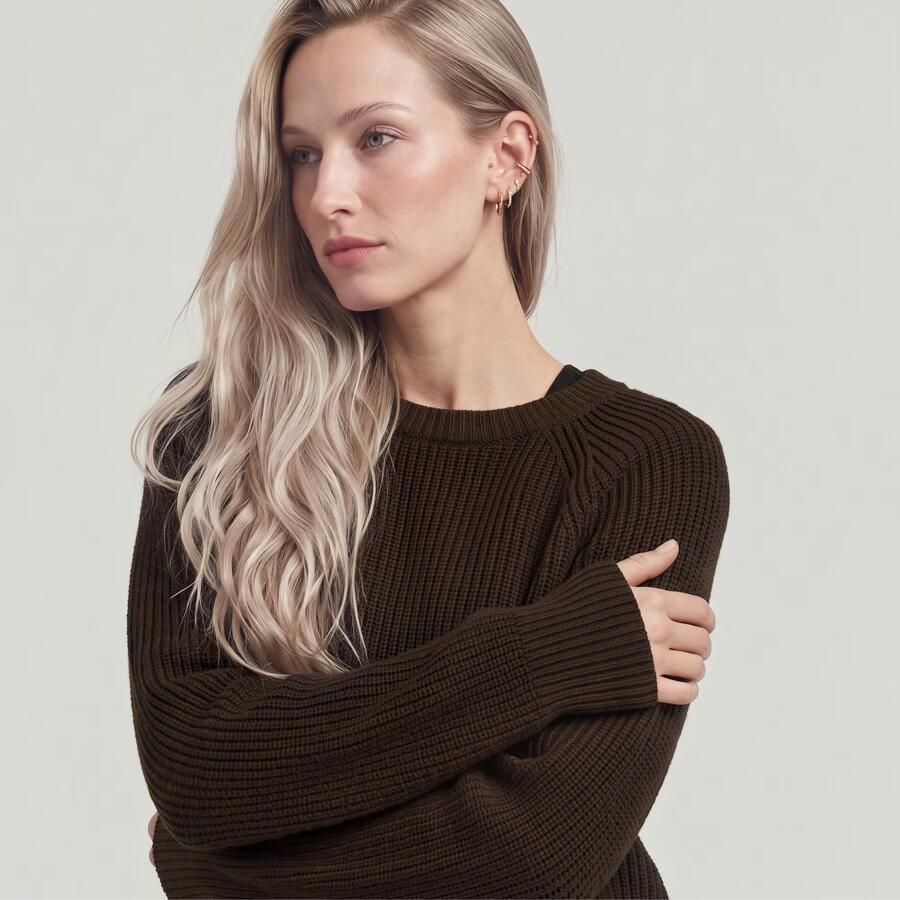 G-Star RAW Unit Crew Gebreide Trui Bruin Dames - Foto 2