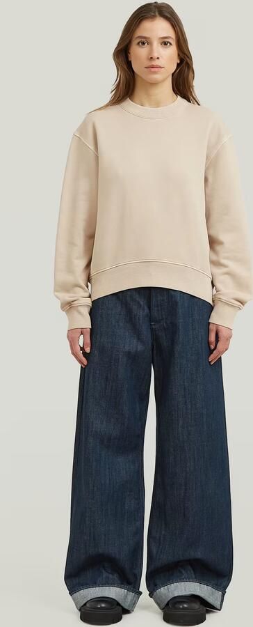 G-Star RAW Unit Relaxed Sweater Beige Dames - Foto 6