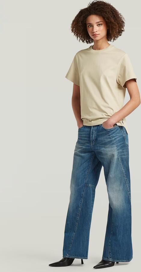 G-Star RAW Unit T-Shirt Beige Dames - Foto 5