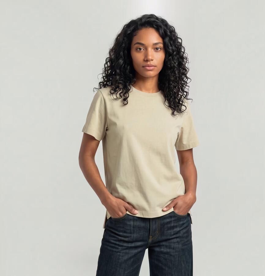 G-Star RAW Unit T-Shirt Beige Dames - Foto 4