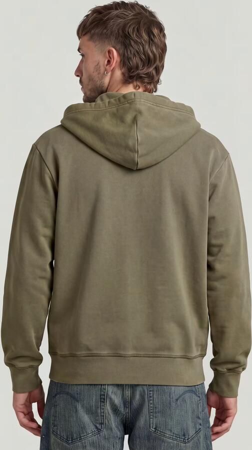 G-STAR RAW Heren Truien & Vesten Unit Washed Full Zip Hdd Sw L\s Taupe - Foto 11