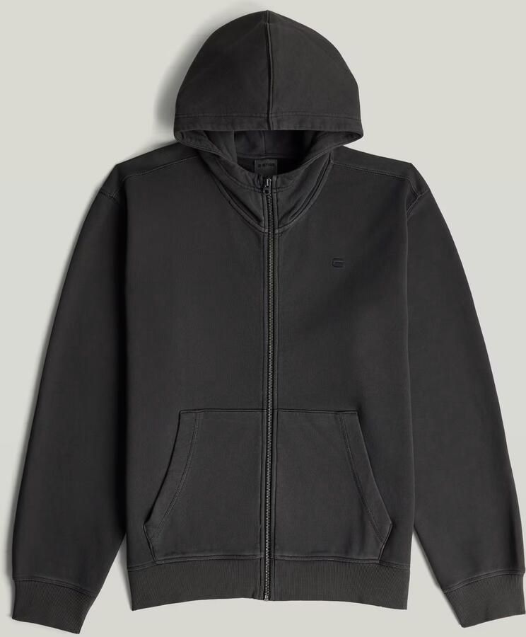 G-Star RAW Unit Washed Full Zip Hoodie Zwart Heren - Foto 6