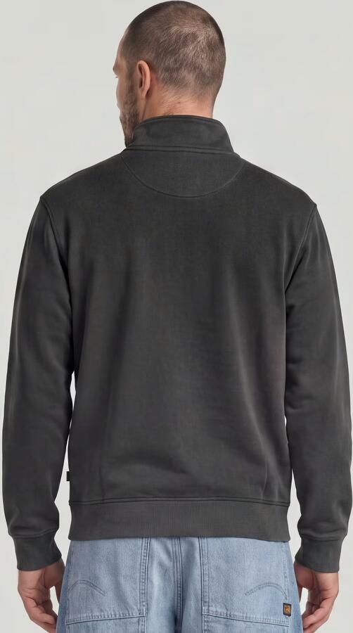 G-STAR RAW Heren Truien & Vesten Unit Washed Half Zip Sw L\s Donkergrijs - Foto 8