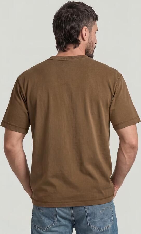 G-Star RAW Unit Washed Relaxed T-Shirt Bruin Heren - Foto 5