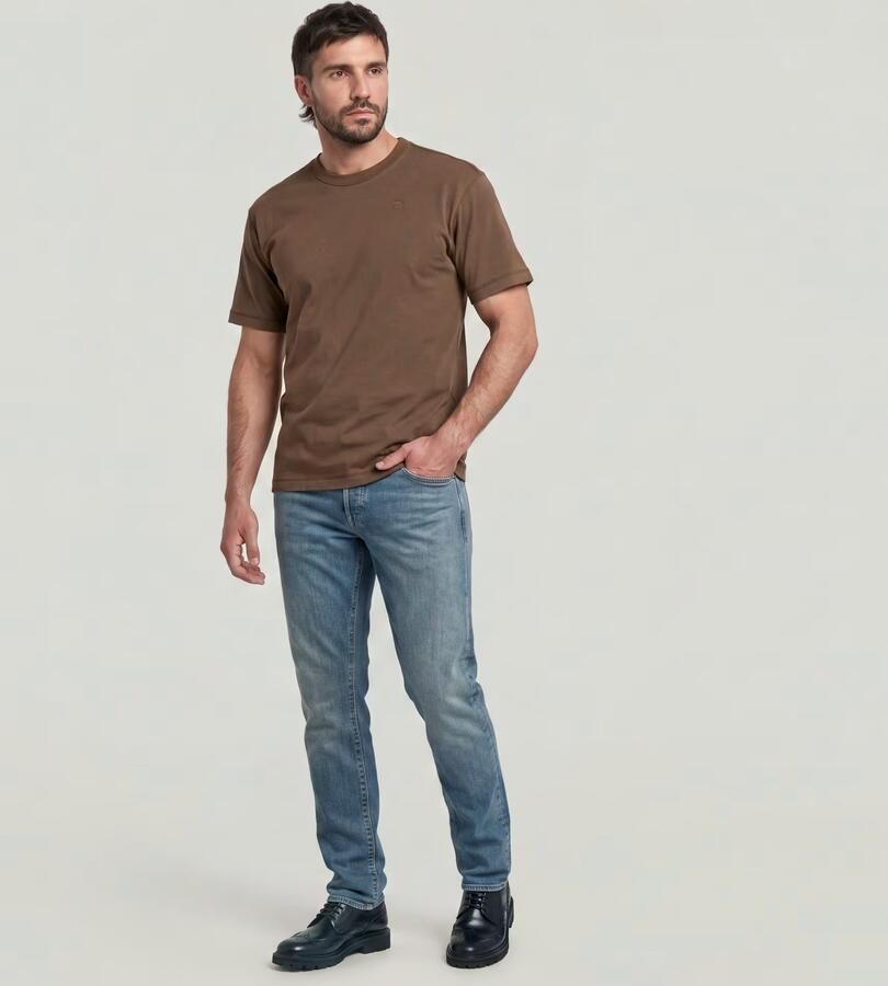 G-Star RAW Unit Washed Relaxed T-Shirt Bruin Heren - Foto 4