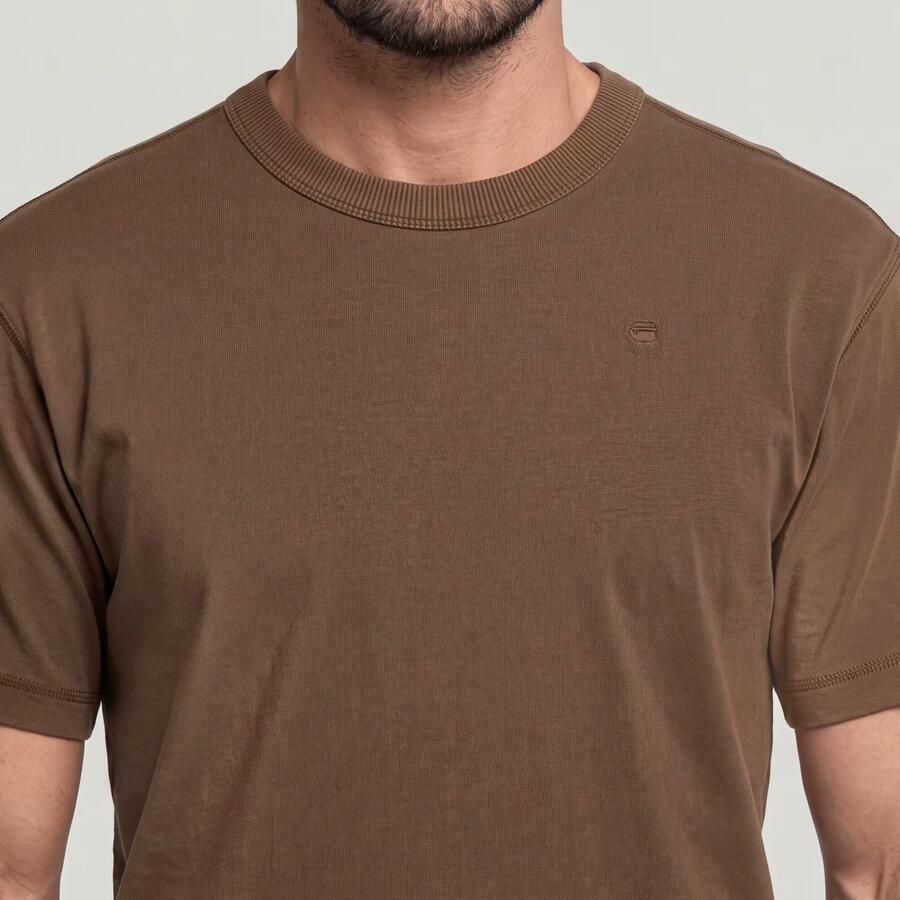 G-Star RAW Unit Washed Relaxed T-Shirt Bruin Heren - Foto 2